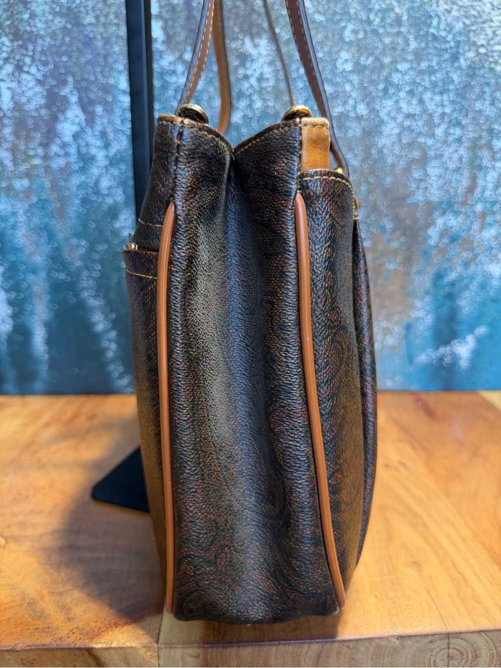 Pierre Balmain Paris 1990s Old Money Paisley Tote Shoulder Bag - Picture 10 of 15